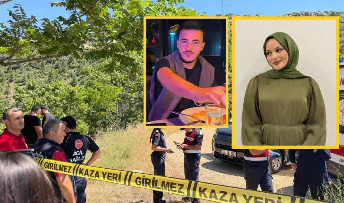 Isparta'nın Eğirdir ilçesine bağlı Akpınar köyü yol kavşağında park halindeki