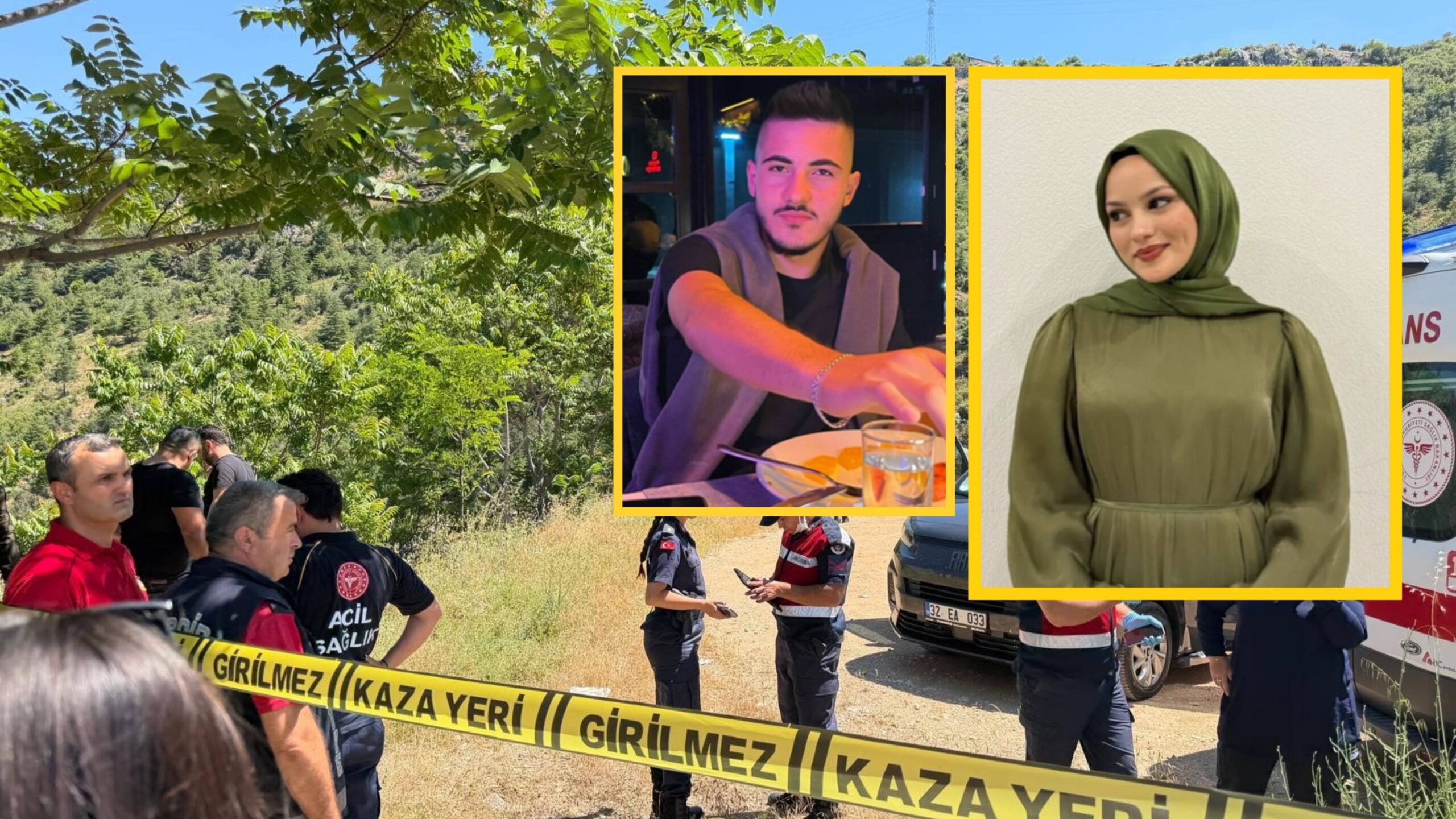 Isparta'nın Eğirdir ilçesine bağlı Akpınar köyü yol kavşağında park halindeki