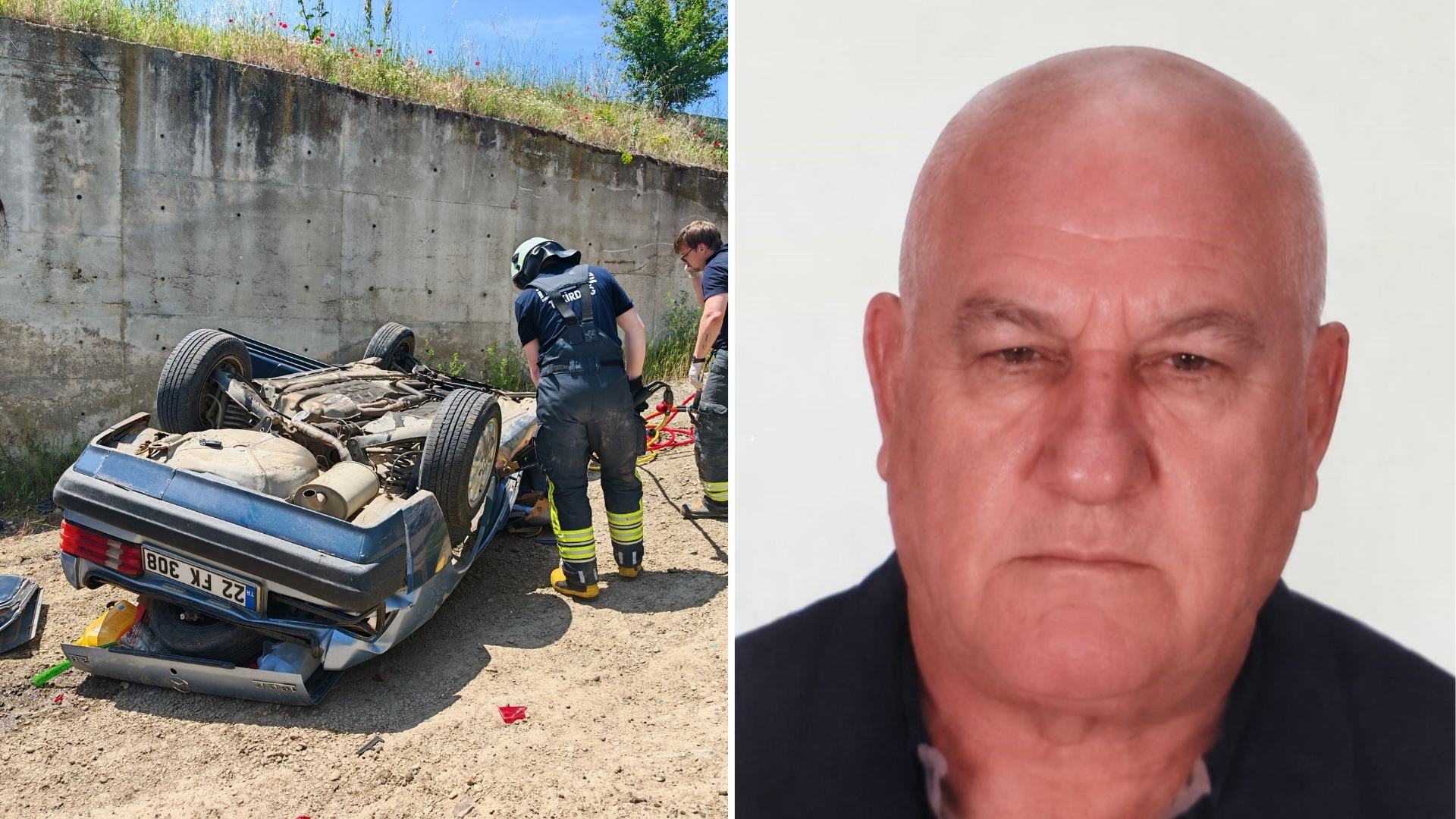 Tekirdağ'ın Malkara ilçesinde meydana gelen trafik kazasında, yaklaşık 3 metre