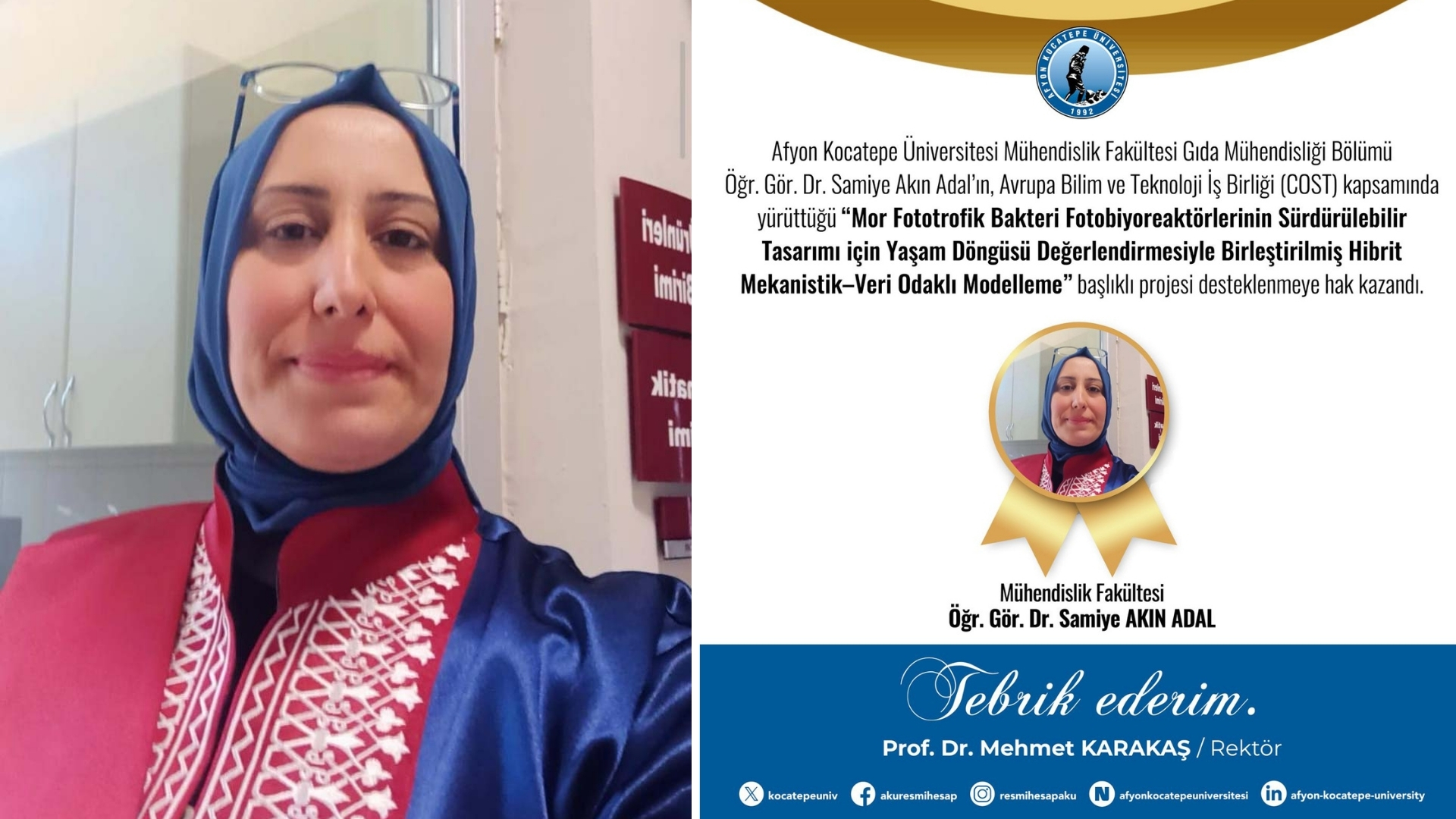 Afyon Kocatepe Üniversitesi (AKÜ) Mühendislik Fakültesi Gıda Mühendisliği Bölümü Öğr.