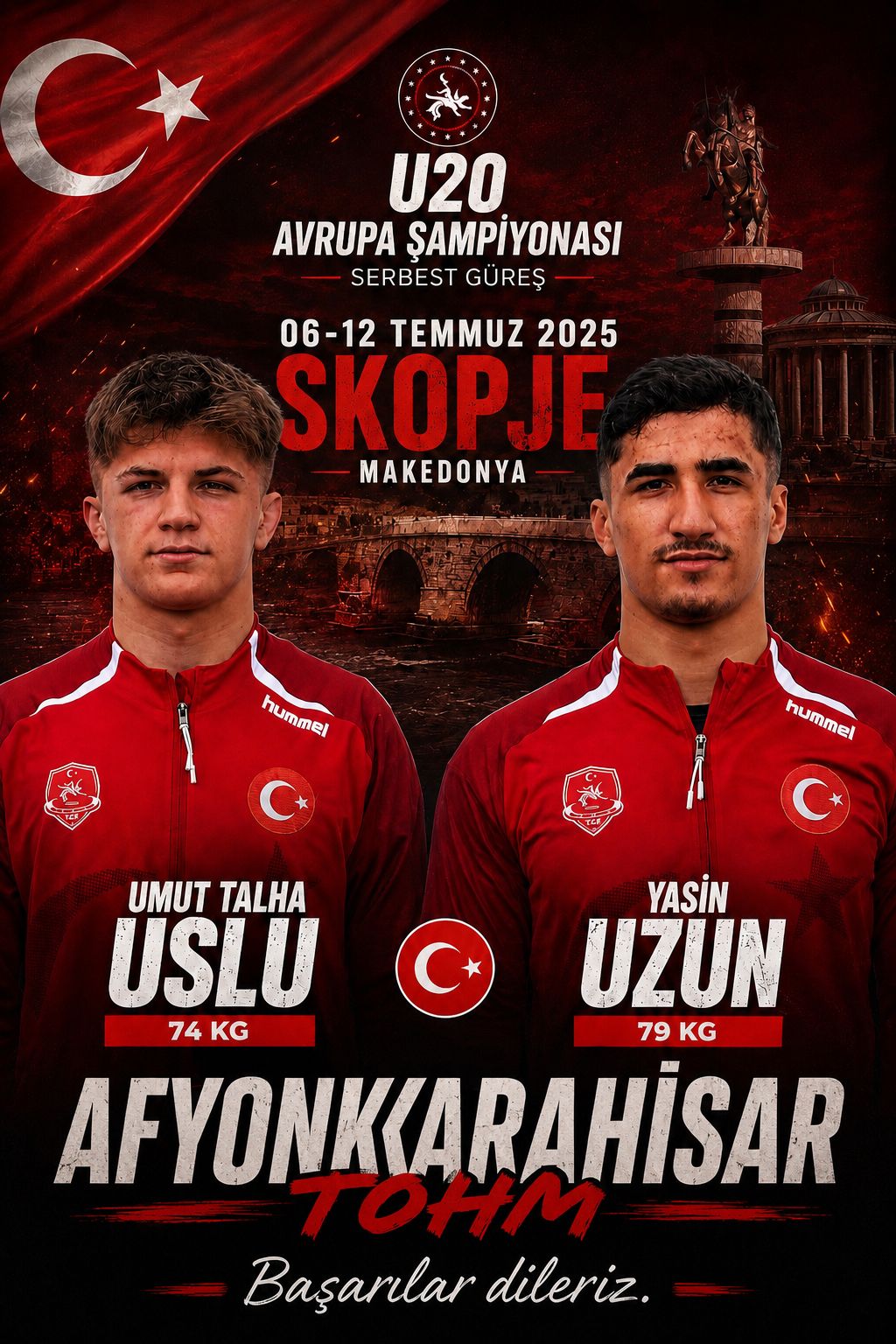 Genç güreşçiler ay-yıldızlı forma için mücadele edecek
