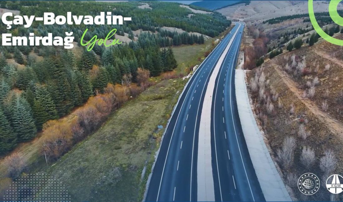 Karayolları Genel Müdürlüğü, sosyal medya hesabından yaptığı paylaşımda Çay-Bolvadin-Emirdağ Bölünmüş