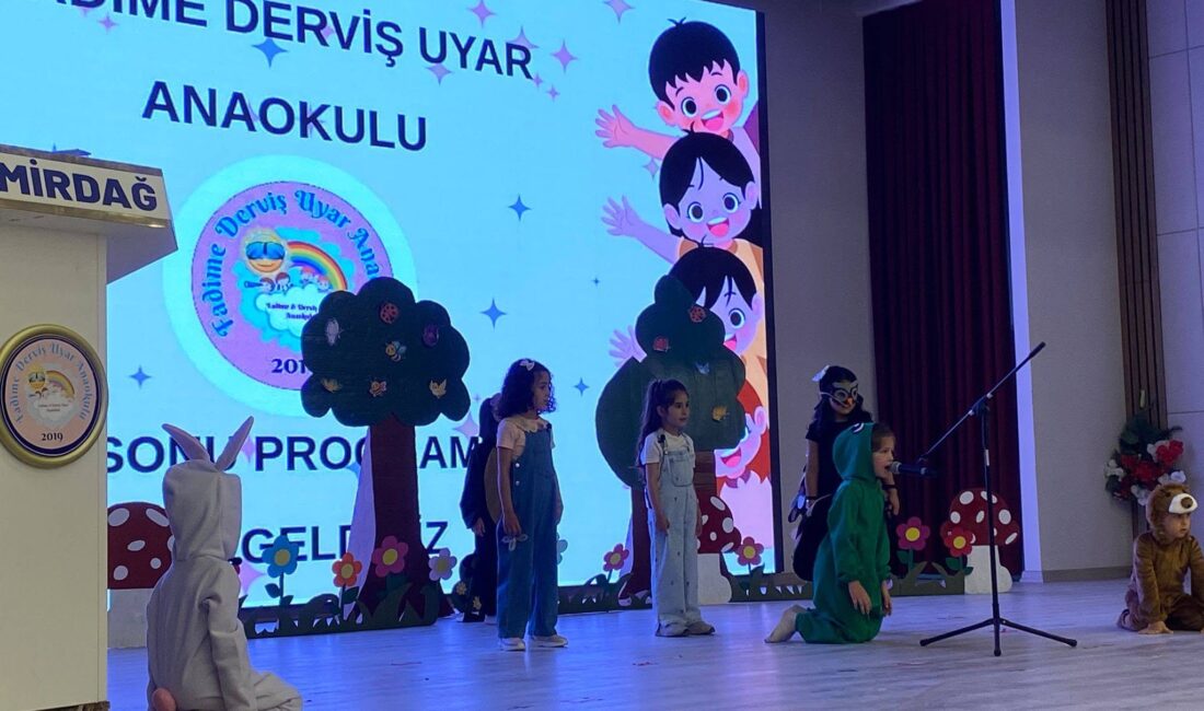 Emirdağ’da Fadime Derviş Uyar Anaokulu tarafından düzenlenen mezuniyet ve yıl