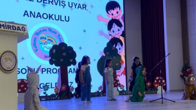 Emirdağ’da Fadime Derviş Uyar Anaokulu tarafından düzenlenen mezuniyet ve yıl