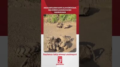 Arazi şartlarını hafife alan sürücüler, kısa sürede çamurun içinde mahsur