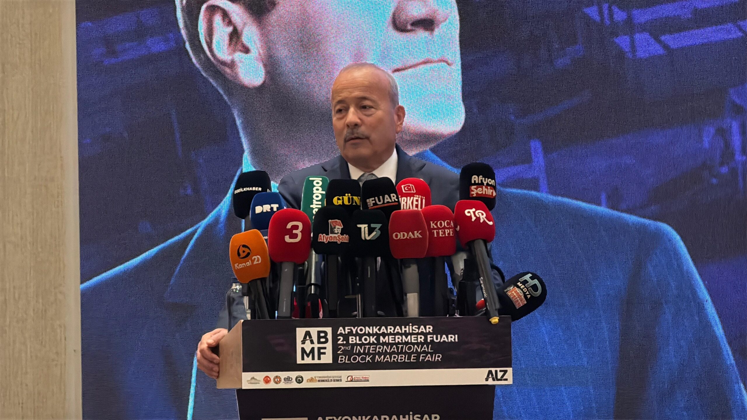 Afyonkarahisar’da düzenlenen 2. Blok Mermer Fuarı’nın açılışında konuşan Afyonkarahisar Milliyetçi