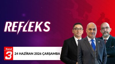Kanal 3Çar, Haziran 24, 2026 7:30pmURL:Embed:Refleks | 24 Haziran 2026