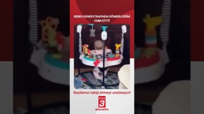 Bebek kendi etrafında dönebildiğini fark etti… 📶https://kanal3.com.tr/ Sosyal Medya Hesaplarımızı