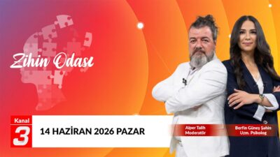 Kanal 3Paz, Haziran 14, 2026 10:00amURL:Embed:Zihin Odası | 14 Haziran