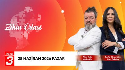 Kanal 3Paz, Haziran 28, 2026 10:00amURL:Embed:Zihin Odası | 28 Haziran