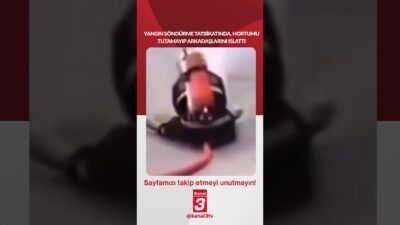 Kanal 3Sal, Haziran 9, 2026 12:00pmURL:Embed:Yangın söndürme tatbikatında, hortumu tutamayıp