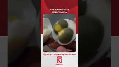 25 milyonda 1 ihtimal… 3 sarılı yumurta! 📶https://kanal3.com.tr/ Sosyal Medya